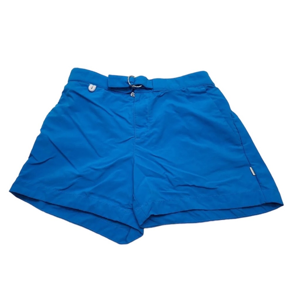 Katama Men Blue Jack Board Swim Shorts Woven Rip Stop Belted Size M